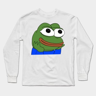 feelswowman happy wholesome pepe Long Sleeve T-Shirt